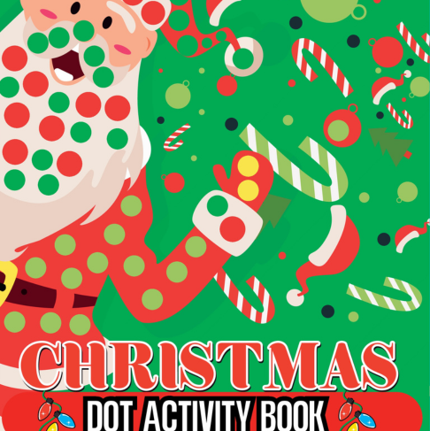 Christmas Dot Coloring Book Cover SqueakySquirrelSchoolhouse