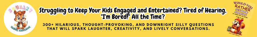 Would You Rather Fun Book for Kids and Toddlers www.SqueakySquirrelSchoolhouse.com