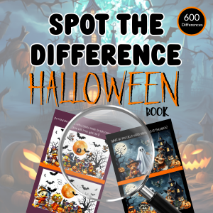 Spot the Difference Halloween Book www.SqueakySquirrelSchoolhouse.com