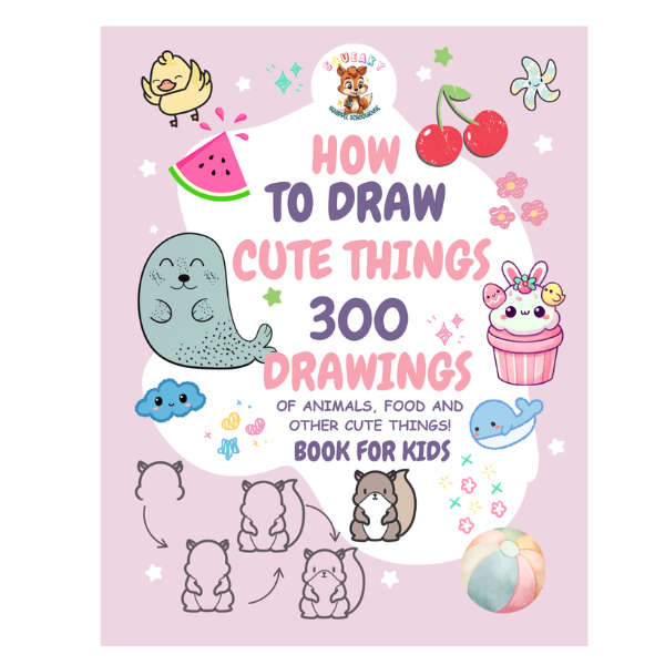 how to draw cute things kids book 600x600 squeakysquirrelschoolhouse.com