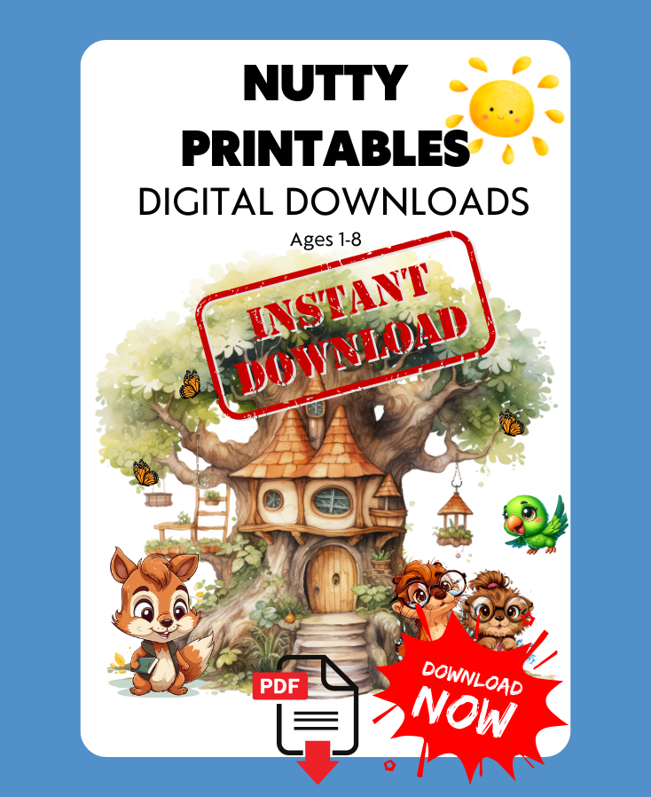 nutty printables digital downloads squeakysquirrelschoolhouse.com