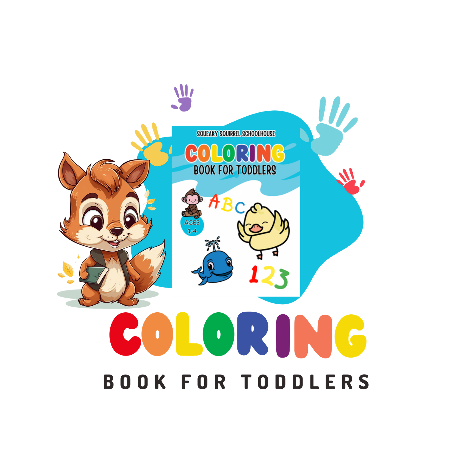 squeaky squirrel schoolhouse coloring book for toddlers small image cover logo squeakysquirrelschoolhouse.com