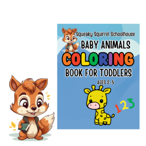 baby animals coloring book for toddlers 300x300 image squeakysquirrelschoolhouse.com