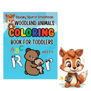 woodland animals coloring book for toddlers image 300x300 squeakysquirrelschoolhouse.com