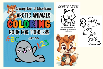 artic animals coloring book image 360x240 squeakysquirrelschoolhouse.com