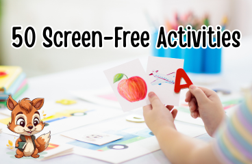 50 screen free activities blog post image squeakysquirrelschoolhouse.com