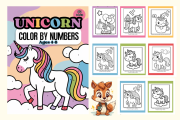 unicorn color by number 360x240 image squeakysquirrelschoolhouse.com