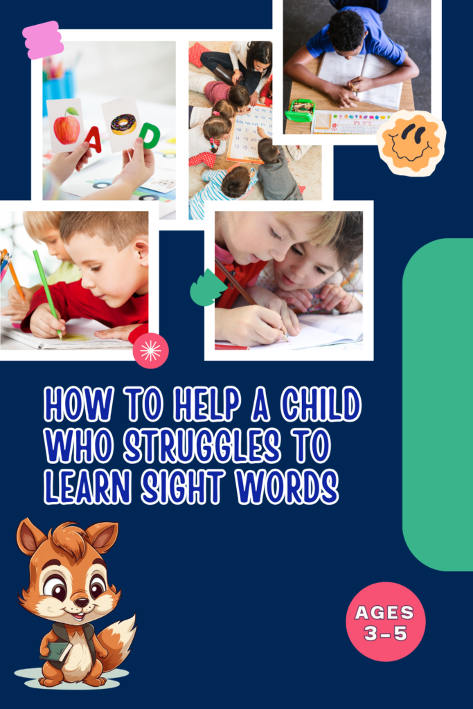 how to help a child who struggles to learn sight words image squeakysquirrelschoolhouse.com