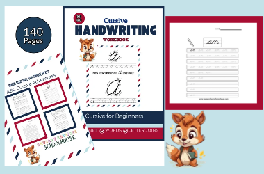 cursive handwriting workbook image 380x250 squeakysquirrelschoolhouse.com (1)