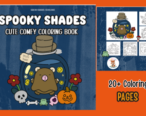 spooky shades coloring digital pdf