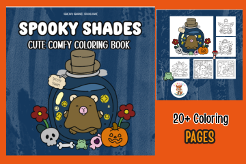 spooky shades coloring digital pdf